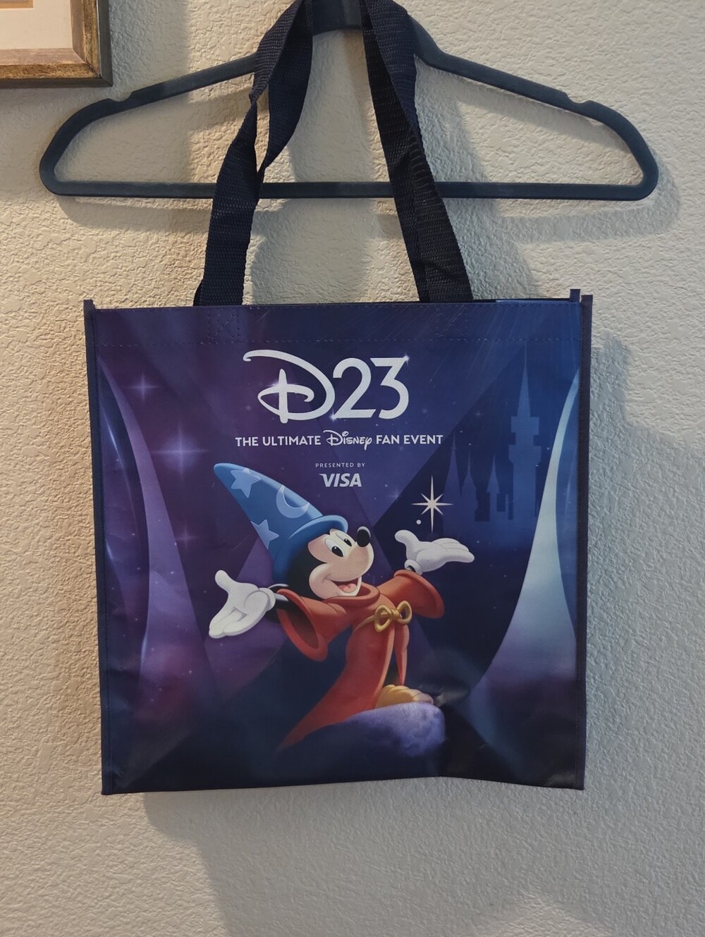 D23 Sorcerer Mickey Reusable Tote Bag - Navy & Purple